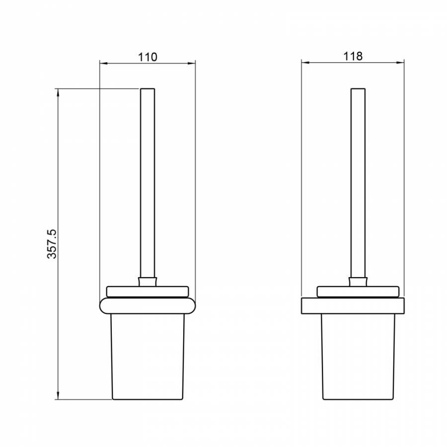 Щетка для туалета Timo Luiro 18461/18 черное золото Щетка для туалета Timo Luiro 18461/18 черное золото