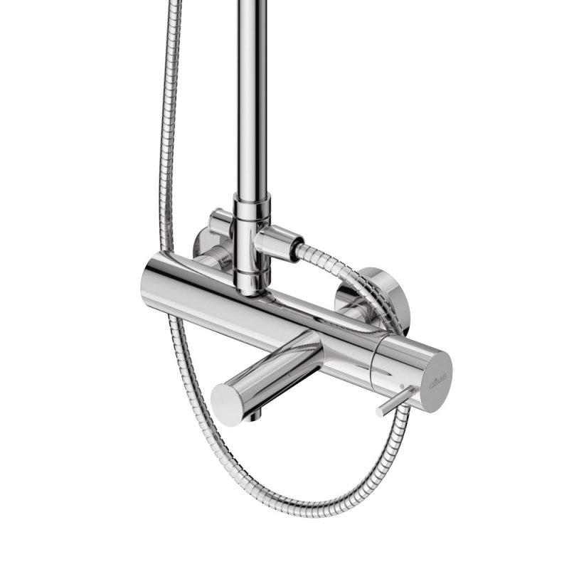 LEAF-CVDA-30-L-ST Душевая стойка телескопическая, с изливом с верхним и ручным душем, верхний душ диаметр 230 мм АБС пластик, исполнение Satinox LEAF-CVDA-30-L-ST Душевая стойка телескопическая, с изливом с верхним и ручным душем, верхний душ диаметр 230 мм АБС пластик, исполнение Satinox