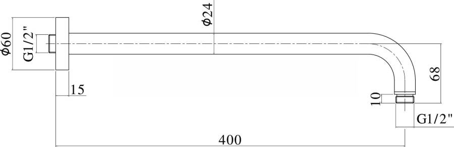 Держатель для верхнего душа Paffoni Lusso ZSOF034ST Держатель для верхнего душа Paffoni Lusso ZSOF034ST