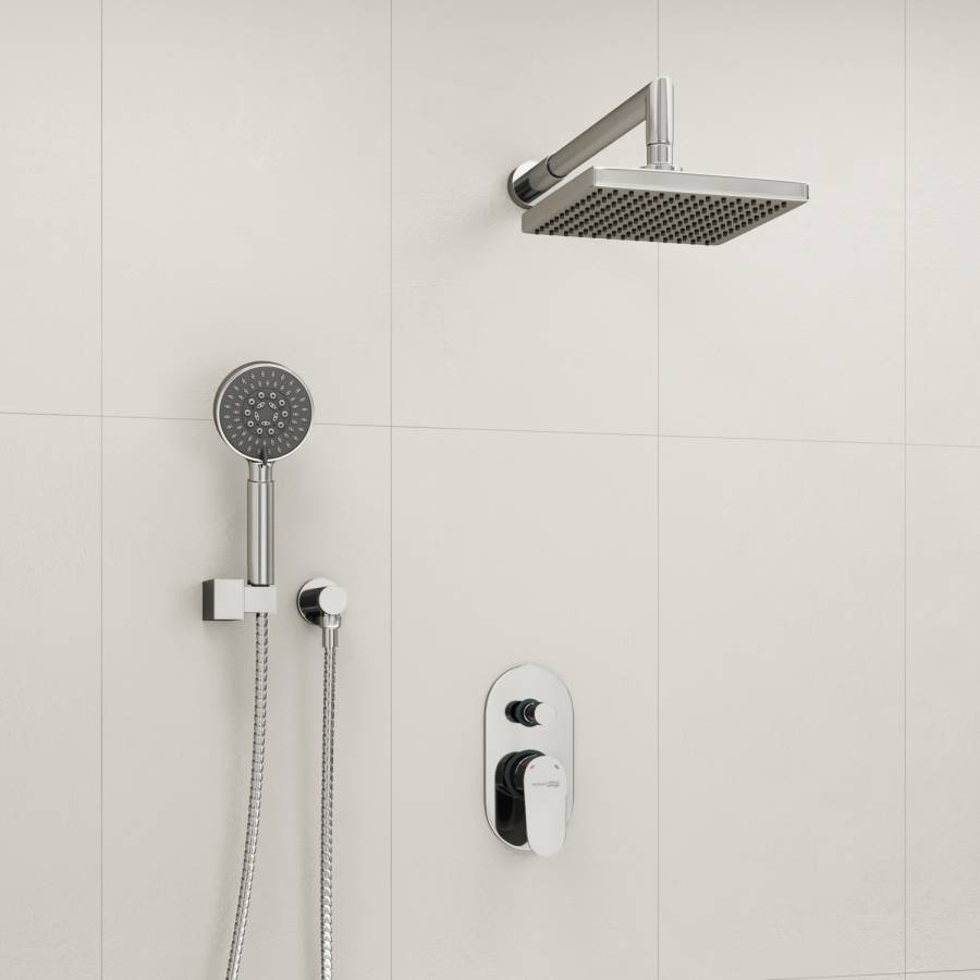 A14028 Встраиваемый комплект для душа с верхней душевой насадкой и лейкой Wasserkraft A14028 Встраиваемый комплект для душа с верхней душевой насадкой и лейкой Wasserkraft
