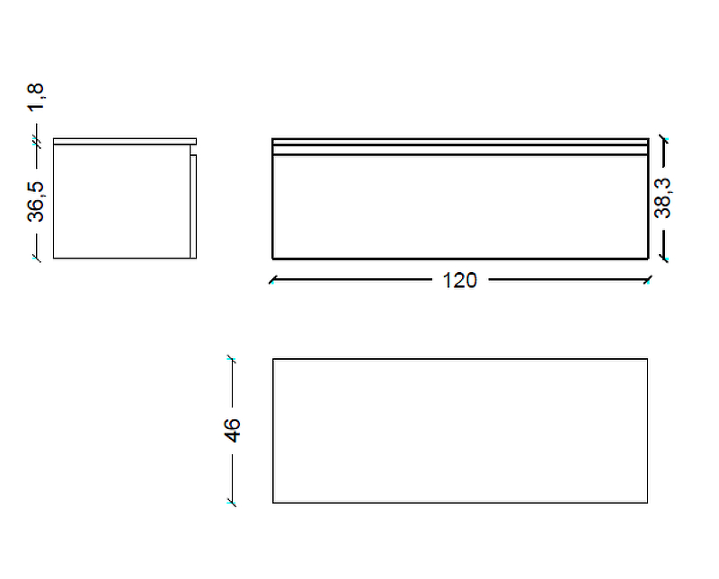 Ящик под столешницу 120см LIGHT OAK VALLESSI UNO-S 897-120-L Boheme Ящик под столешницу 120см LIGHT OAK VALLESSI UNO-S 897-120-L Boheme