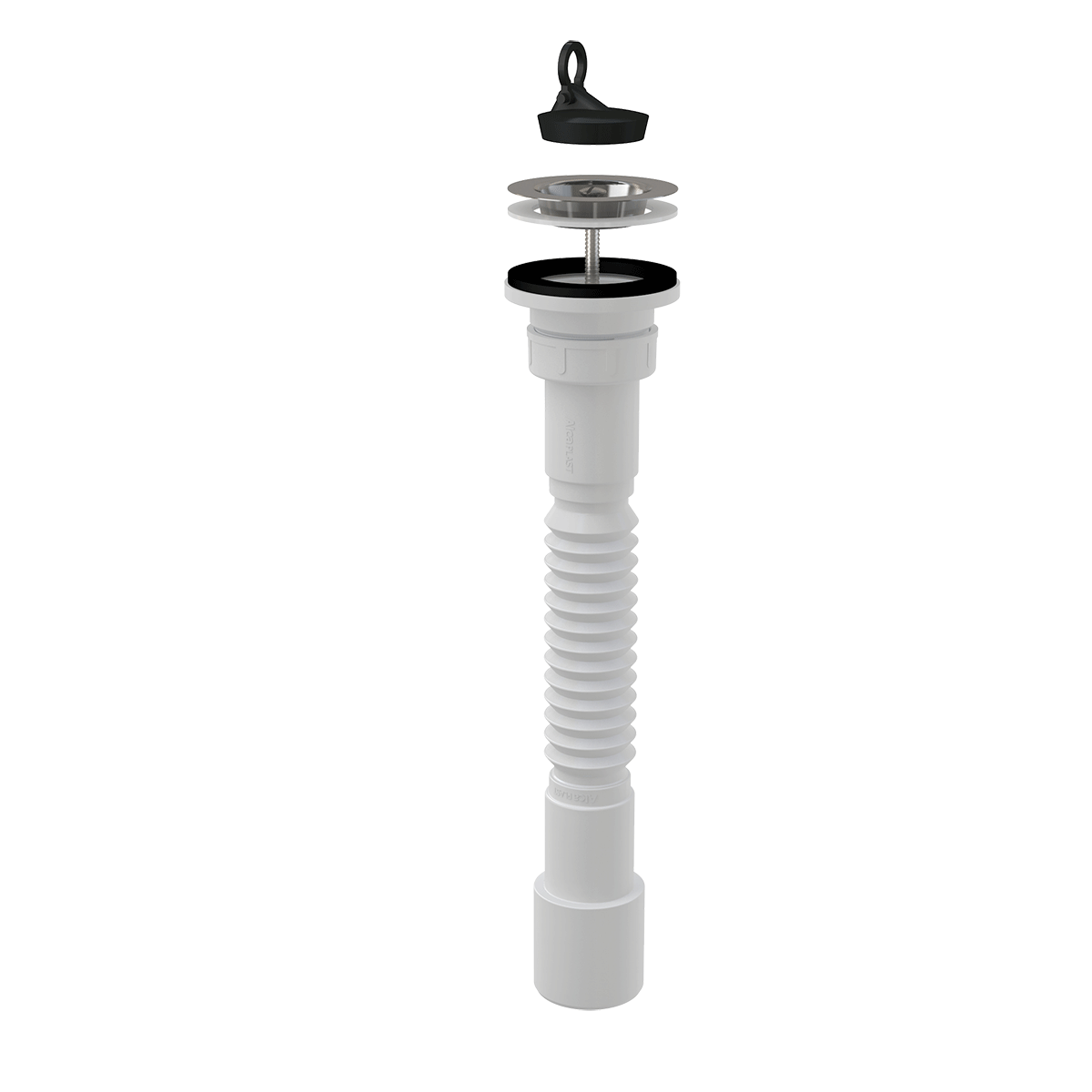 Гибкое соединение 6/4"×40/50 пластмасса + Донный клапан сифона для мойки 6/4" с нержавеющей peшeткой DN70 Гибкое соединение 6/4"×40/50 пластмасса + Донный клапан сифона для мойки 6/4" с нержавеющей peшeткой DN70