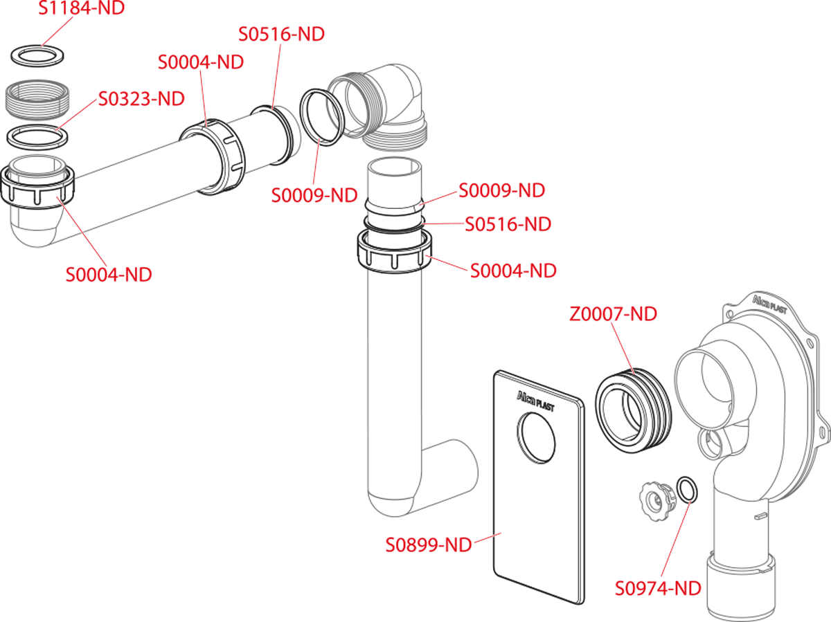 Универсальный сифон под штукатурку, экономящий пространство Универсальный сифон под штукатурку, экономящий пространство