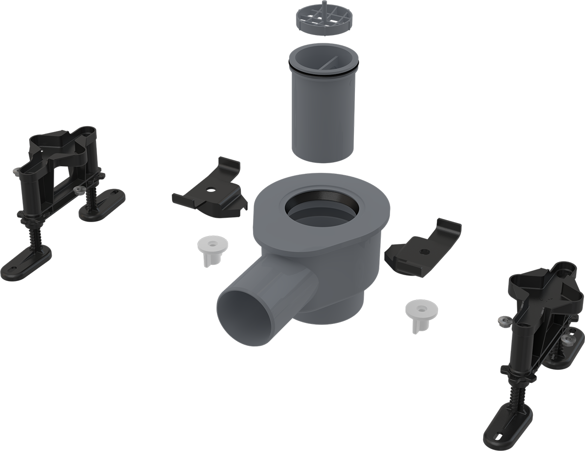 Сифон DN50 и комплект регулируемых ног Сифон DN50 и комплект регулируемых ног