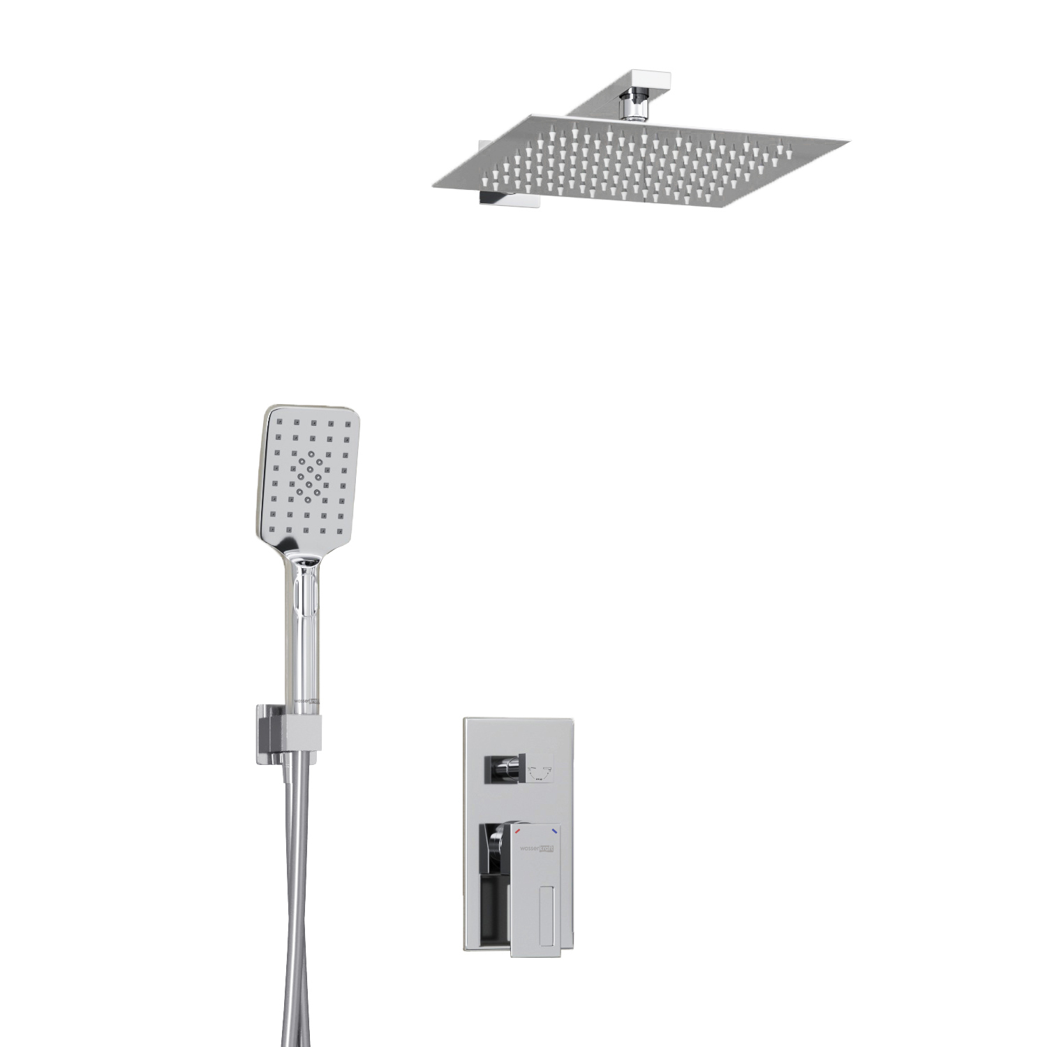 A16590 Встраиваемый комплект для душа с верхней душевой насадкой и лейкой Wasserkraft A16590 Встраиваемый комплект для душа с верхней душевой насадкой и лейкой Wasserkraft