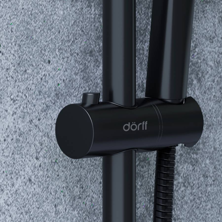 D0712020 Norma душевая система с квадратными лейками, черная D0712020 Norma душевая система с квадратными лейками, черная