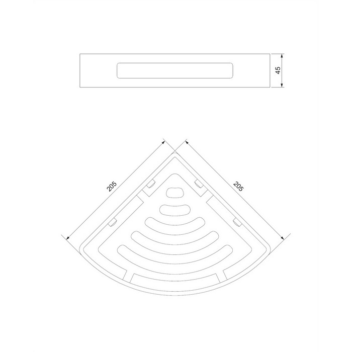 Полка-корзинка для душа угловая OMNIRES 20,5х20,5 см UN10332BL (черная BLM) Полка-корзинка для душа угловая OMNIRES 20,5х20,5 см UN10332BL (черная BLM)