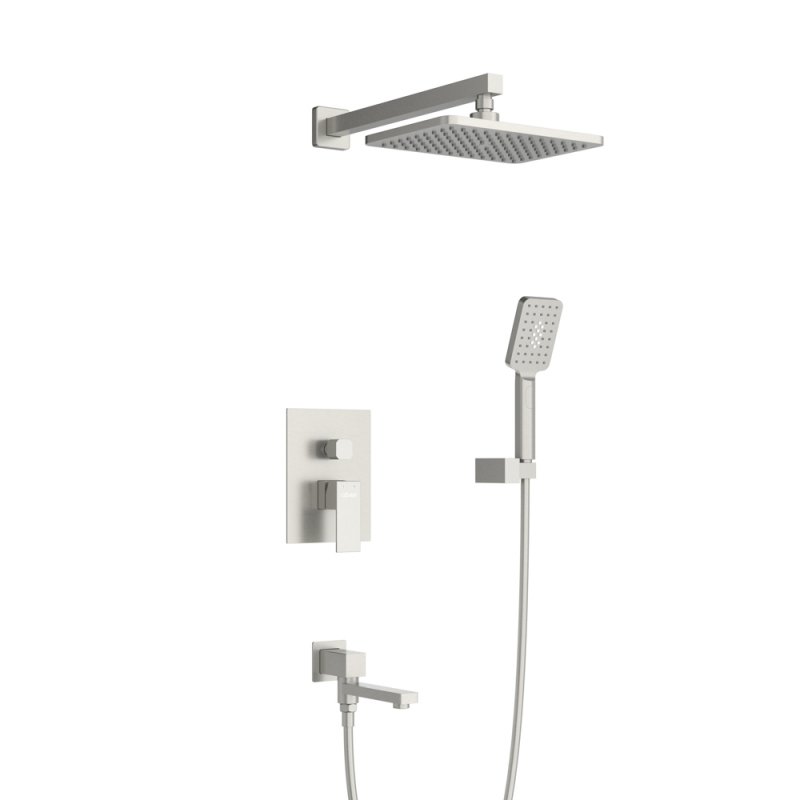 SLIDER-VDSET-01 Душевой комплект встраиваемый с изливом (смеситель, верхний душ, ручной душ со шлангом, излив, штуцер с держателем), хром SLIDER-VDSET-01 Душевой комплект встраиваемый с изливом (смеситель, верхний душ, ручной душ со шлангом, излив, штуцер с держателем), хром