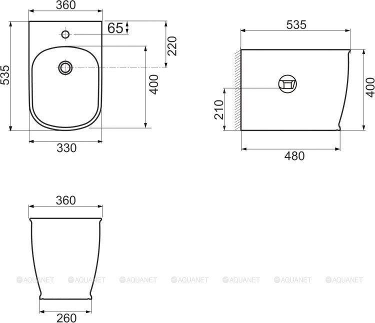 Биде напольное BelBagno PRADO BB10150B Биде напольное BelBagno PRADO BB10150B