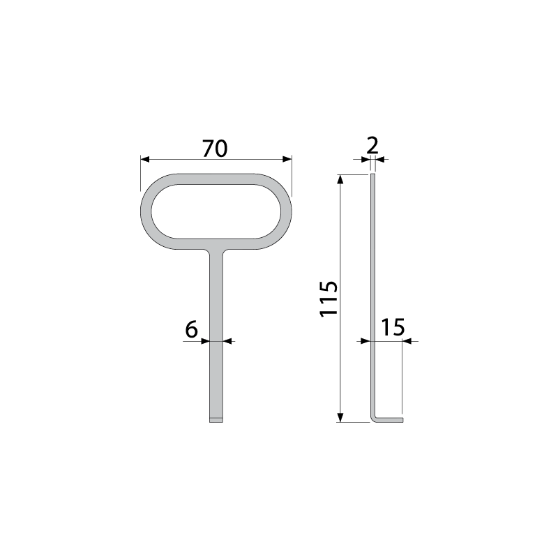 Крючок для изъятия решетки Крючок для изъятия решетки