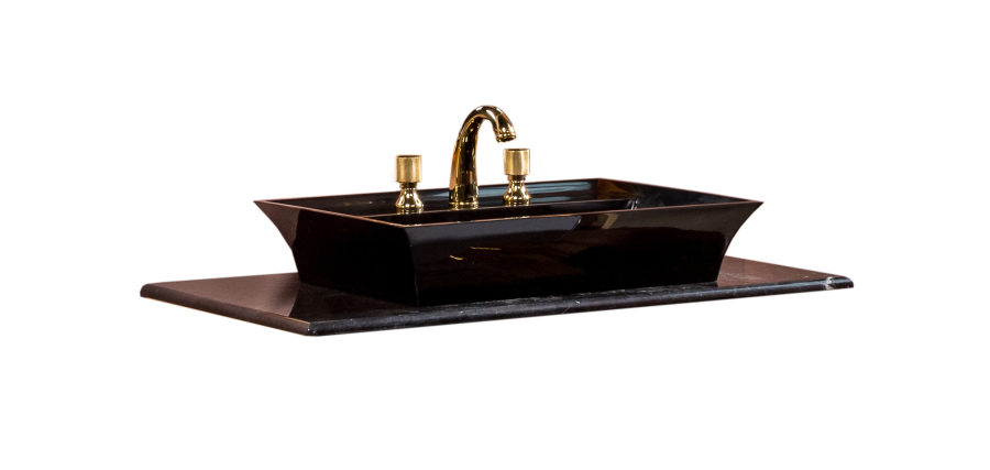 Столешница мрамор 101см Black Toros под LV-6 чашу Столешница мрамор 101см Black Toros под LV-6 чашу