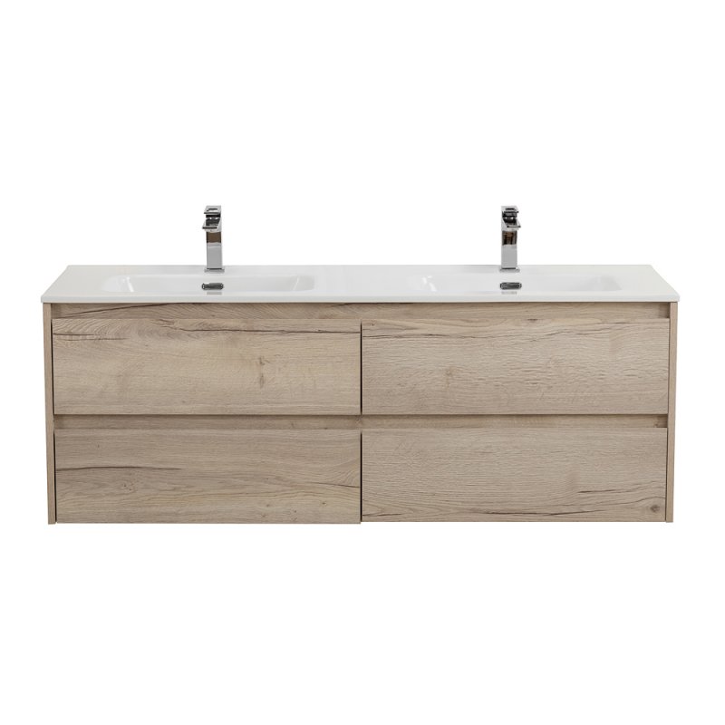 Керамическая раковина с двумя чашами BelBagno BB1400-2-ETL Керамическая раковина с двумя чашами BelBagno BB1400-2-ETL