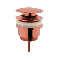 Донный клапан для раковины с переливом
(нажимной), цвет медный Донный клапан для раковины с переливом
(нажимной), цвет медный