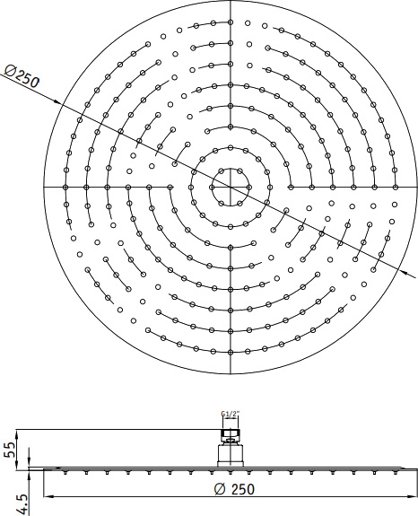 Верхний душ 3D круглый RGW SP-81, RGW 21148125-01 Верхний душ 3D круглый RGW SP-81, RGW 21148125-01