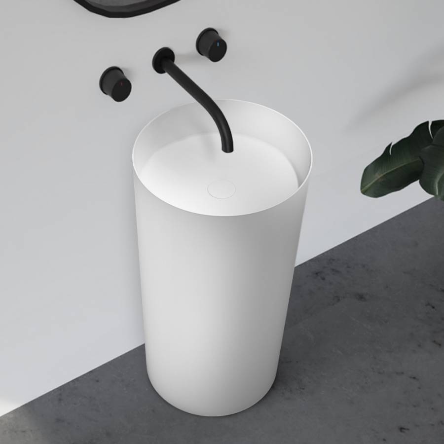 Раковина отдельностоящая ABBER Stein AS2506-H белая матовая Раковина отдельностоящая ABBER Stein AS2506-H белая матовая