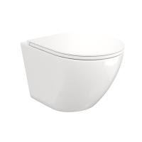 Унитаз подвесной безободковый Creto Cer C5 1005-005Cer-С5W с крышкой-сиденьем микролифт, белый Унитаз подвесной безободковый Creto Cer C5 1005-005Cer-С5W с крышкой-сиденьем микролифт, белый