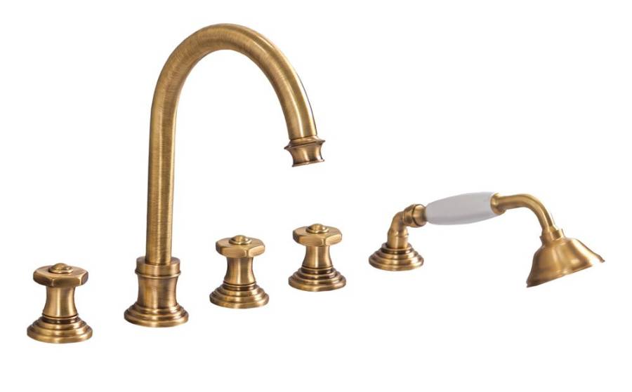 APHRODITE-BVD-01-O Смеситель на борт ванны с выдвижным душем и переключателем Исполнение: Хром, Ручки: Металл  APHRODITE-BVD-01-O Смеситель на борт ванны с выдвижным душем и переключателем Исполнение: Хром, Ручки: Металл