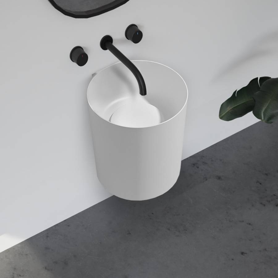 Раковина подвесная ABBER Stein AS2624 белая матовая Раковина подвесная ABBER Stein AS2624 белая матовая