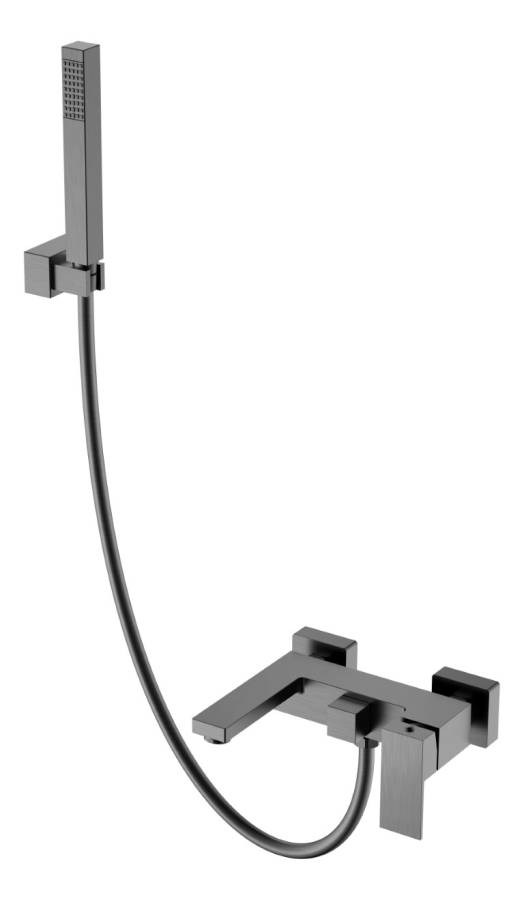 Смеситель для ванны с душем Qubic Matt Gun Metal Смеситель для ванны с душем Qubic Matt Gun Metal