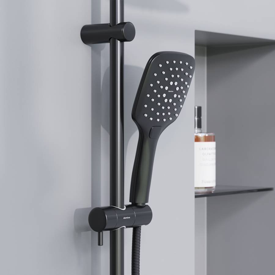 931000300 Eclipse, душ. система: верхний душ 220мм, ручн.душ 3 ф-ии 120 мм, штанга 1010 мм, Черный 931000300 Eclipse, душ. система: верхний душ 220мм, ручн.душ 3 ф-ии 120 мм, штанга 1010 мм, Черный