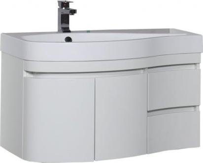 Тумба с раковиной Aquanet Сопрано 95 L белый (2 дверцы 2 ящика) Тумба с раковиной Aquanet Сопрано 95 L белый (2 дверцы 2 ящика)