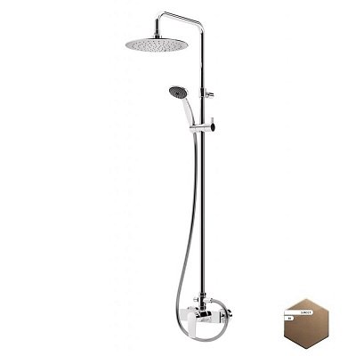 NAUTIC-CD-25-SS Душевая стойка со смесителем, ручным и верхним душем 250 мм ABS, исполнение Sunset NAUTIC-CD-25-SS Душевая стойка со смесителем, ручным и верхним душем 250 мм ABS, исполнение Sunset