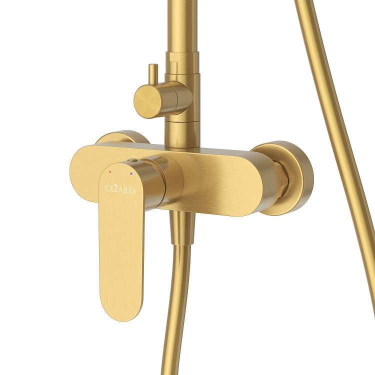 STYLUS-CD-IN Душевая стойка со смесителем, сатин STYLUS-CD-IN Душевая стойка со смесителем, сатин