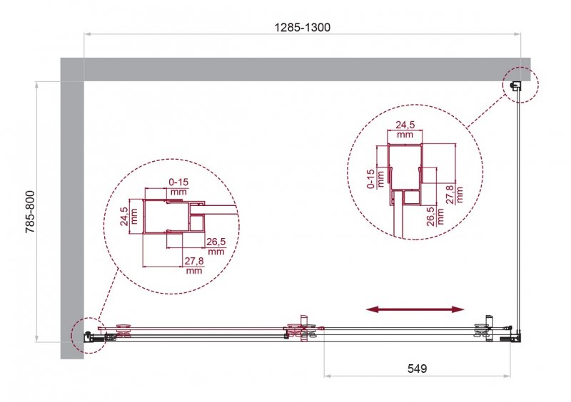 Душевой уголок BELBAGNO LUCE-AH-1 Душевой уголок BELBAGNO LUCE-AH-1