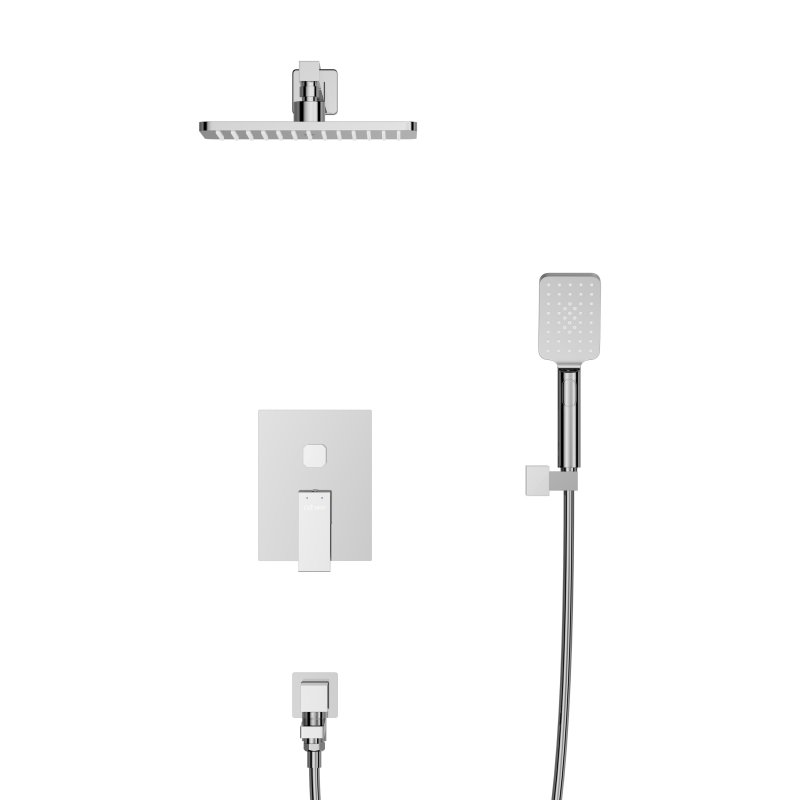 SLIDER-VDSET-01 Душевой комплект встраиваемый с изливом (смеситель, верхний душ, ручной душ со шлангом, излив, штуцер с держателем), хром SLIDER-VDSET-01 Душевой комплект встраиваемый с изливом (смеситель, верхний душ, ручной душ со шлангом, излив, штуцер с держателем), хром