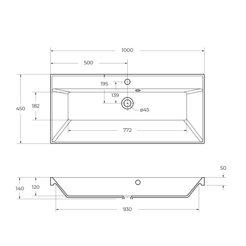 Раковина из литьевого мрамора BelBagno BB1000/450-LV-MR-AST Раковина из литьевого мрамора BelBagno BB1000/450-LV-MR-AST