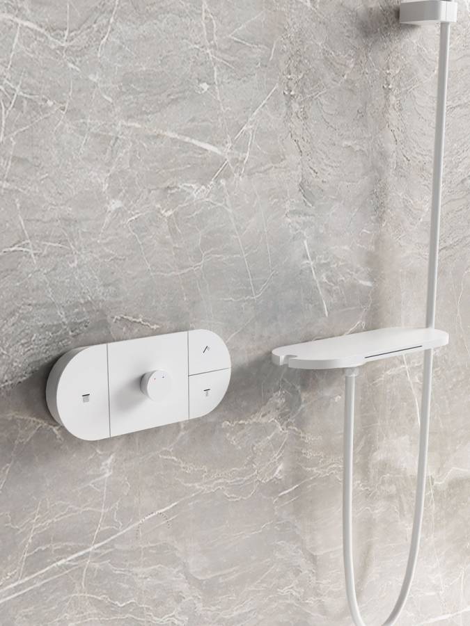 Душевой комплект Futura VSFW-2F12TMW термостатический встраиваемый, 3 режима, белый матовый Душевой комплект Futura VSFW-2F12TMW термостатический встраиваемый, 3 режима, белый матовый