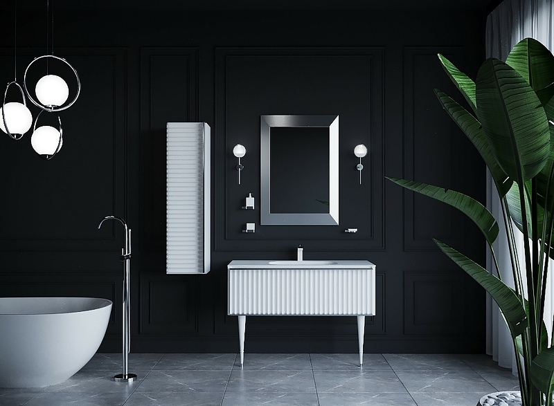 Тумба Canale 80 белая + Хром_Комплект 843-080-WCR Boheme Тумба Canale 80 белая + Хром_Комплект 843-080-WCR Boheme