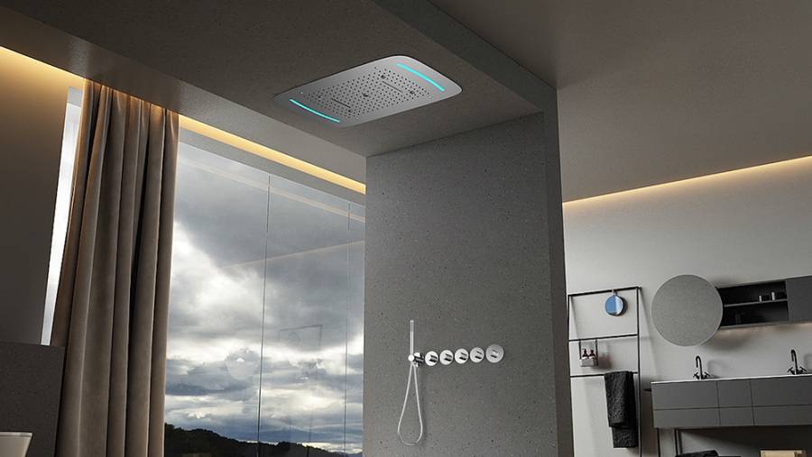 Душевая система Timo Saona SX-2319/18SM скрытого монтажа с термостатом, черное золото Душевая система Timo Saona SX-2319/18SM скрытого монтажа с термостатом, черное золото