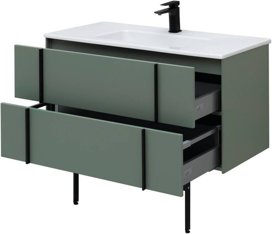 Тумба под раковину Allen Brau Reality 100 1.32007.CGM олива матовый Тумба под раковину Allen Brau Reality 100 1.32007.CGM олива матовый