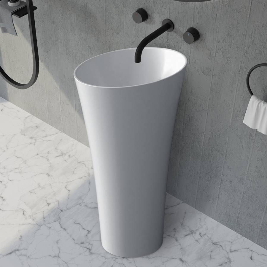 Раковина отдельностоящая ABBER Stein AS2509-H белая матовая Раковина отдельностоящая ABBER Stein AS2509-H белая матовая