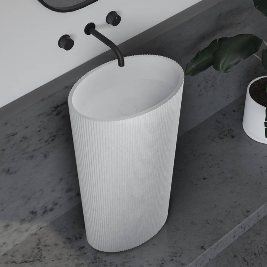 Раковина отдельностоящая ABBER Stein AS2504-H белая матовая Раковина отдельностоящая ABBER Stein AS2504-H белая матовая