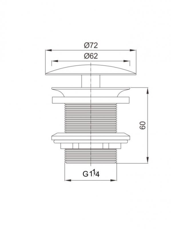CZR-А81-01 Выпуск для раковины с фиксированной декоративной крышкой, хром CZR-А81-01 Выпуск для раковины с фиксированной декоративной крышкой, хром