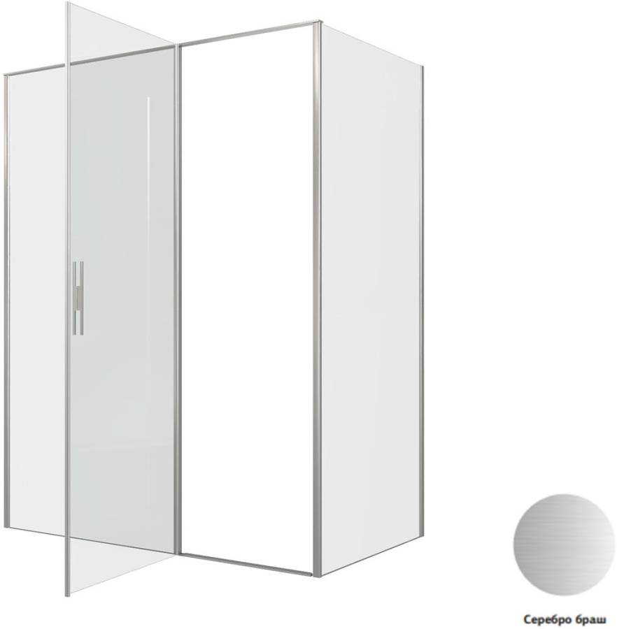 Душевой уголок Allen Brau Priority 160x90 3.31038.BA + 3.31044.BA серебро браш Душевой уголок Allen Brau Priority 160x90 3.31038.BA + 3.31044.BA серебро браш