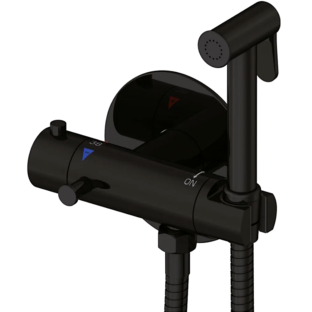 Гигиенический душ с термостатом Rose R915H, черный Гигиенический душ с термостатом Rose R915H, черный