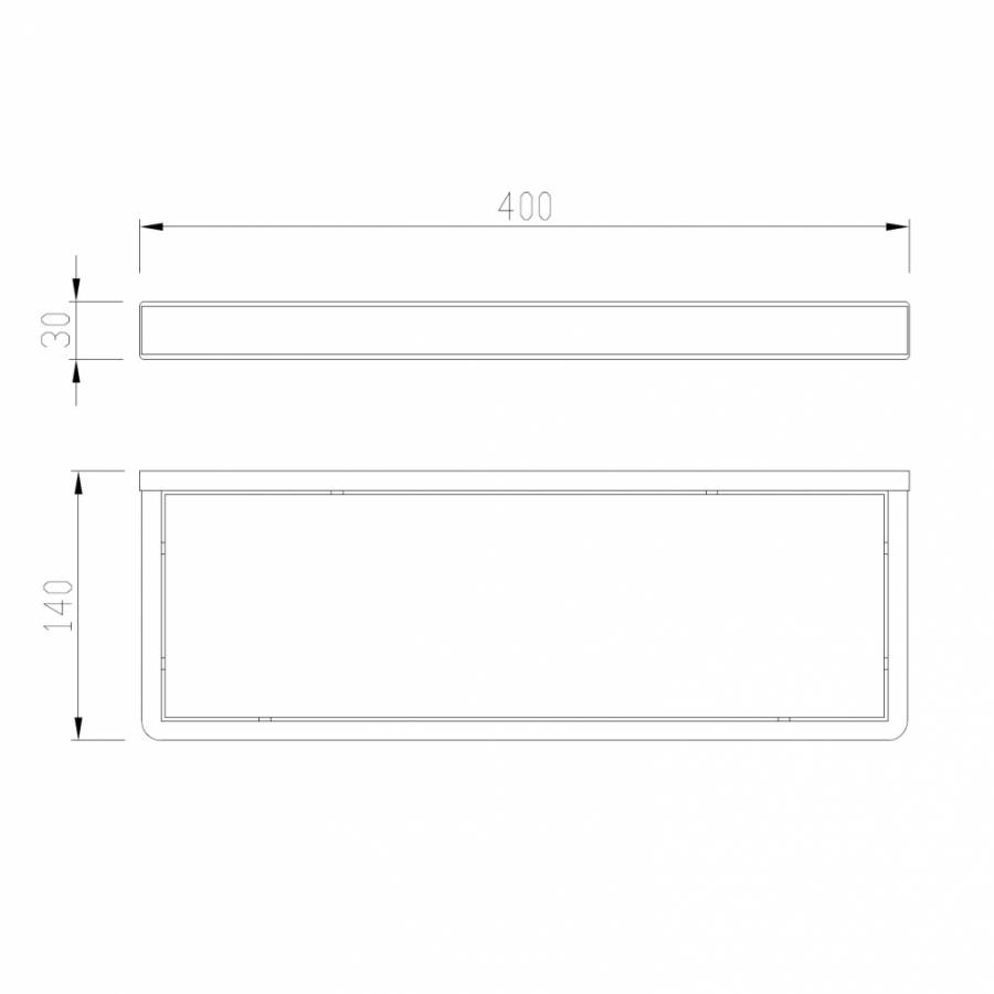 Полка стеклянная ABBER Westen AA1759B черная матовая Полка стеклянная ABBER Westen AA1759B черная матовая