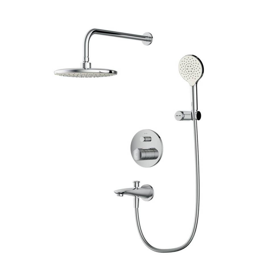 FP85A10020 X-Joy TouchReel, набор: Нажимной Смеситель д/в/душа, верхний душ 220 мм, держатель д/верхн.ду FP85A10020 X-Joy TouchReel, набор: Нажимной Смеситель д/в/душа, верхний душ 220 мм, держатель д/верхн.ду