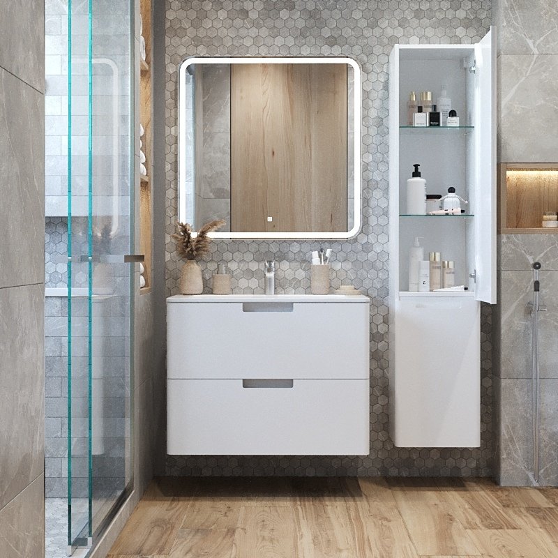 Тумба с раковиной Creto Bravo White 100 см Тумба с раковиной Creto Bravo White 100 см