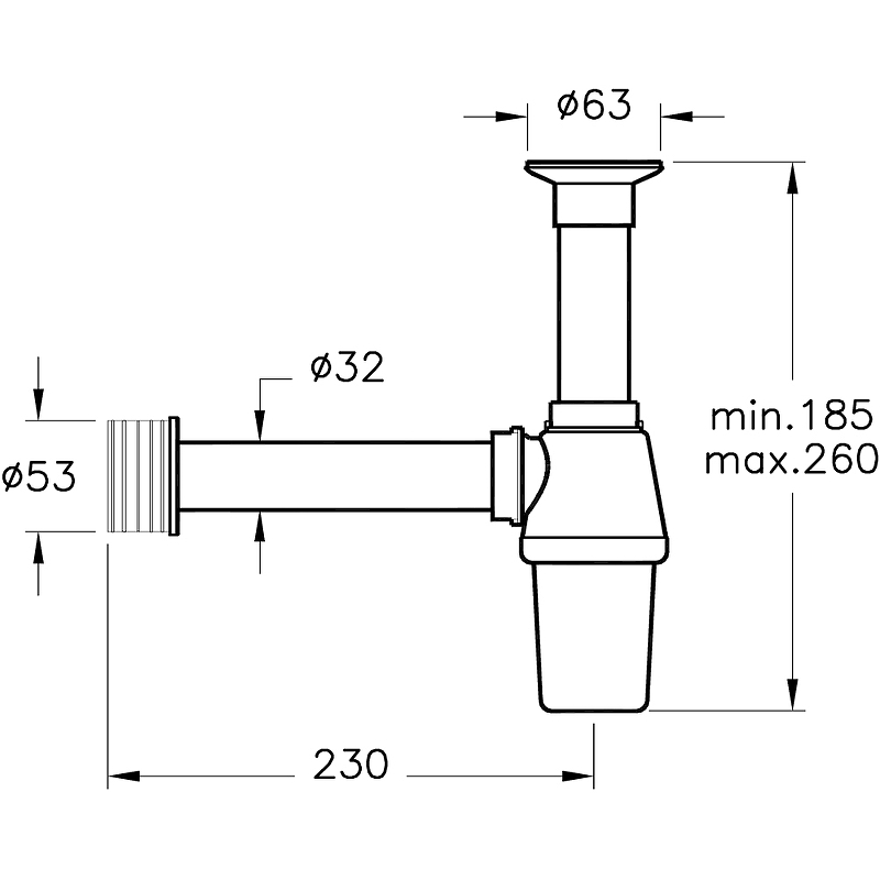 Сифон для раковины (пластиковый) Сифон для раковины (пластиковый)