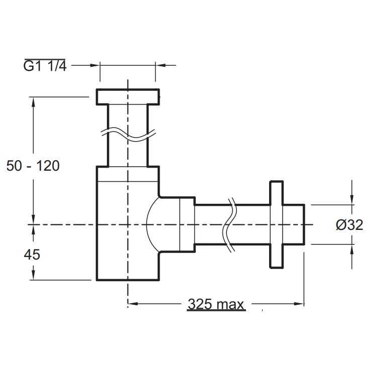 Сифон для раковины Jacob Delafon Mideo E78297-CP, шт Сифон для раковины Jacob Delafon Mideo E78297-CP, шт