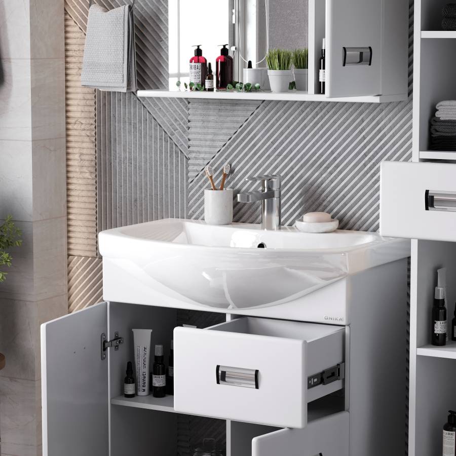 Тумба Onika Балтика 60 напольная, белая, с ящиком (ум. Балтика 60) Тумба Onika Балтика 60 напольная, белая, с ящиком (ум. Балтика 60)