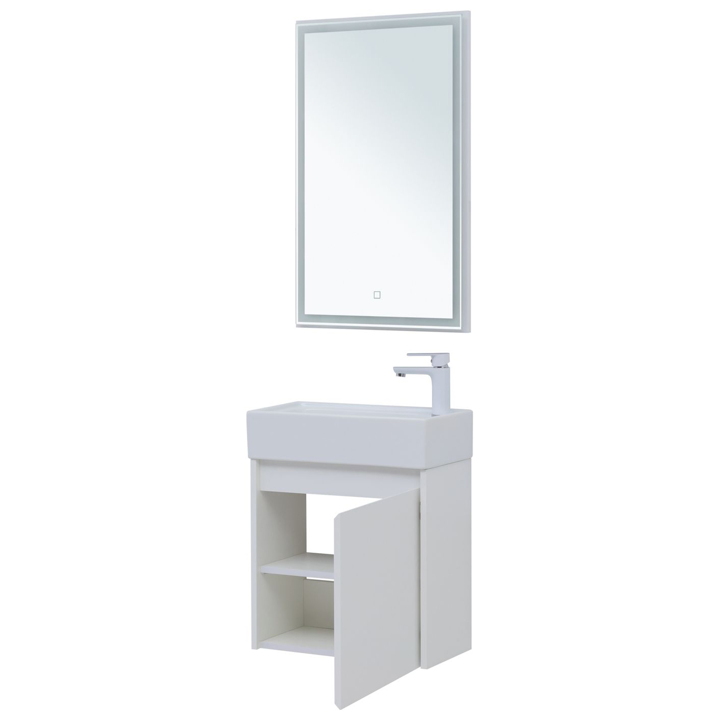Мебель для ванной Aquanet Nova Lite 50 белый глянец (с дверецей) Мебель для ванной Aquanet Nova Lite 50 белый глянец (с дверецей)