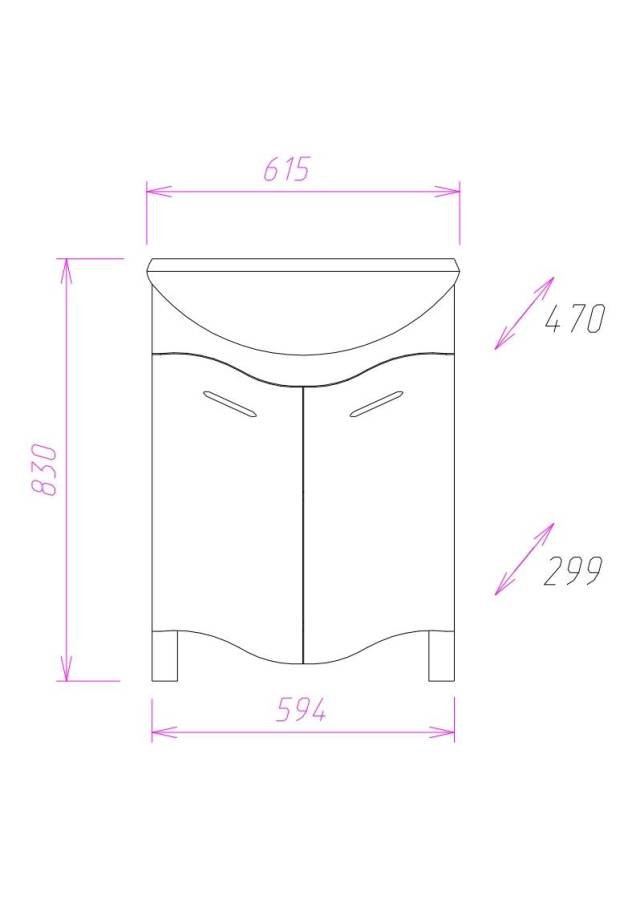 Тумба Onika Лайн 60 напольная, белая (ум. Уют 60) Тумба Onika Лайн 60 напольная, белая (ум. Уют 60)
