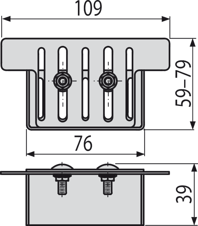 Перемычка для дренажных желобов 75 мм, нержавеющая сталь Перемычка для дренажных желобов 75 мм, нержавеющая сталь
