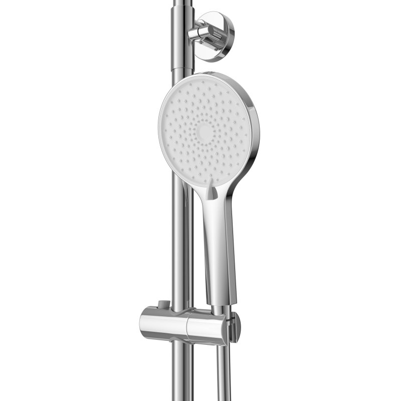 STYLUS-CVD-NOP Душевая стойка со смесителем и изливом, черный матовый STYLUS-CVD-NOP Душевая стойка со смесителем и изливом, черный матовый