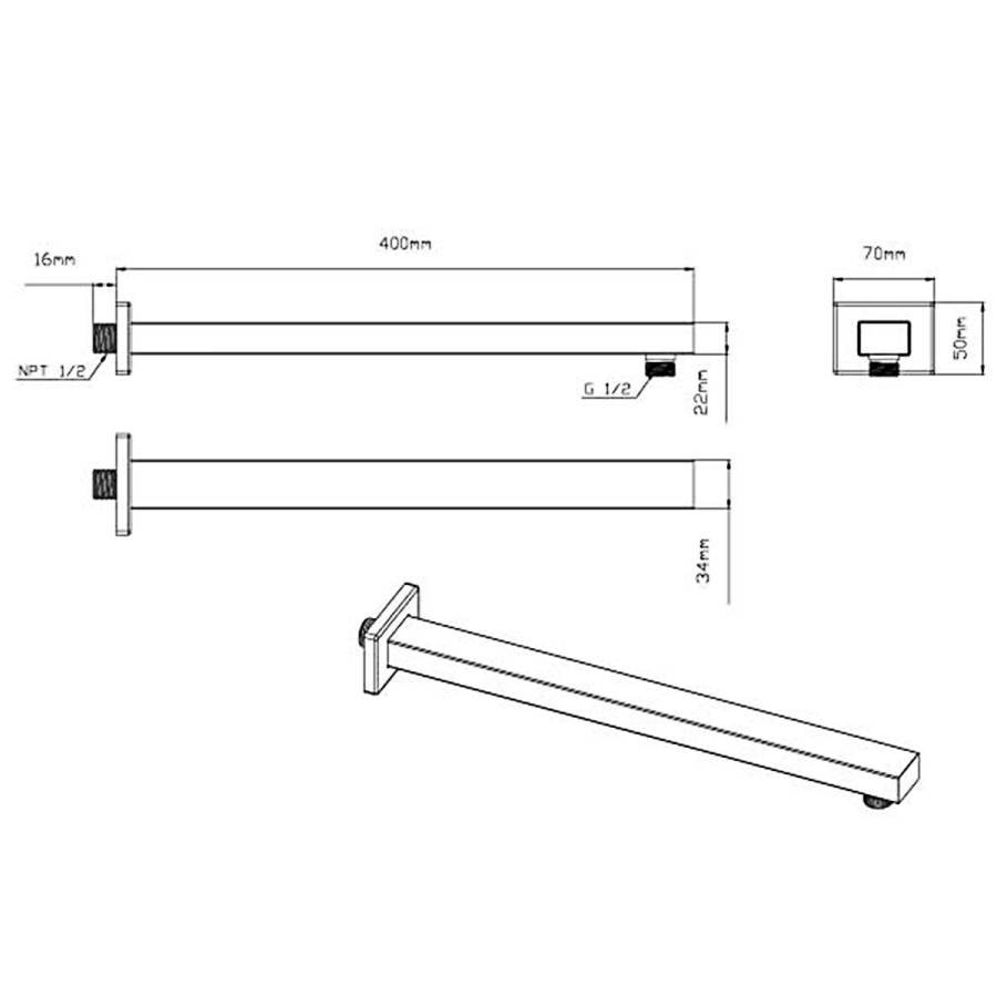 Верхний душ с держателем VSHD-41CCH, хром Верхний душ с держателем VSHD-41CCH, хром